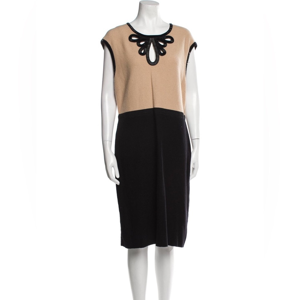 Tory Burch Wool Beaded Midi Shift Dress